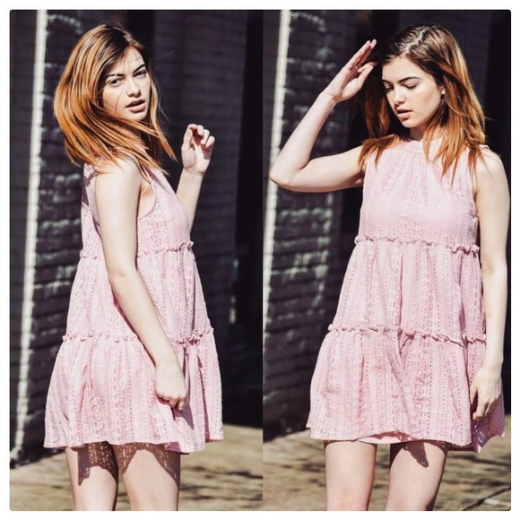 Cotton Candy Rose Baby Doll Mini Dress - Picture 2 of 7